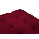 Bali Pouf aus Samt in Rot (Bluvel 59), 60x60x41 cm von Cosmopolitan Design – Bild 5