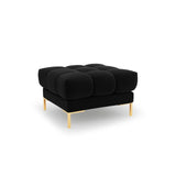 Bali Pouf aus Samt in Schwarz (Bluvel 19), 60x60x41 cm von Cosmopolitan Design – Bild 1