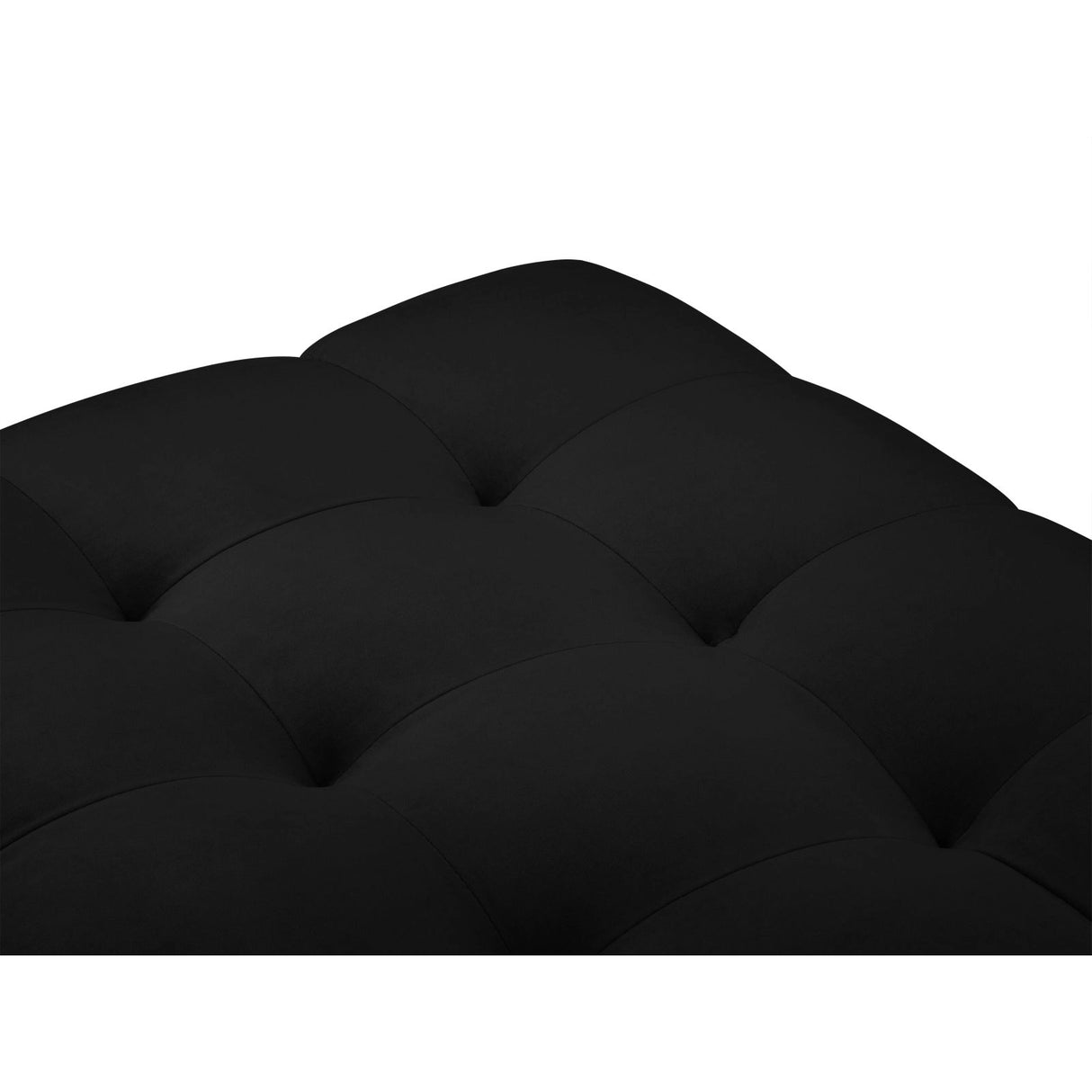 Bali Pouf aus Samt in Schwarz (Bluvel 19), 60x60x41 cm von Cosmopolitan Design – Bild 5