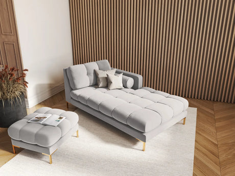 Bali Pouf aus Samt in Silber (Bluvel 03), 60x60x41 cm von Cosmopolitan Design – Bild 2