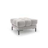 Bali Pouf aus Samt in Silber (Bluvel 03), 60x60x41 cm von Cosmopolitan Design – Bild 1