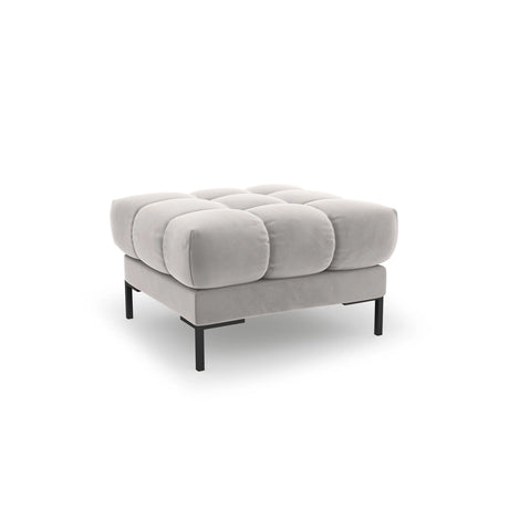 Bali Pouf aus Samt in Silber (Bluvel 03), 60x60x41 cm von Cosmopolitan Design – Bild 1