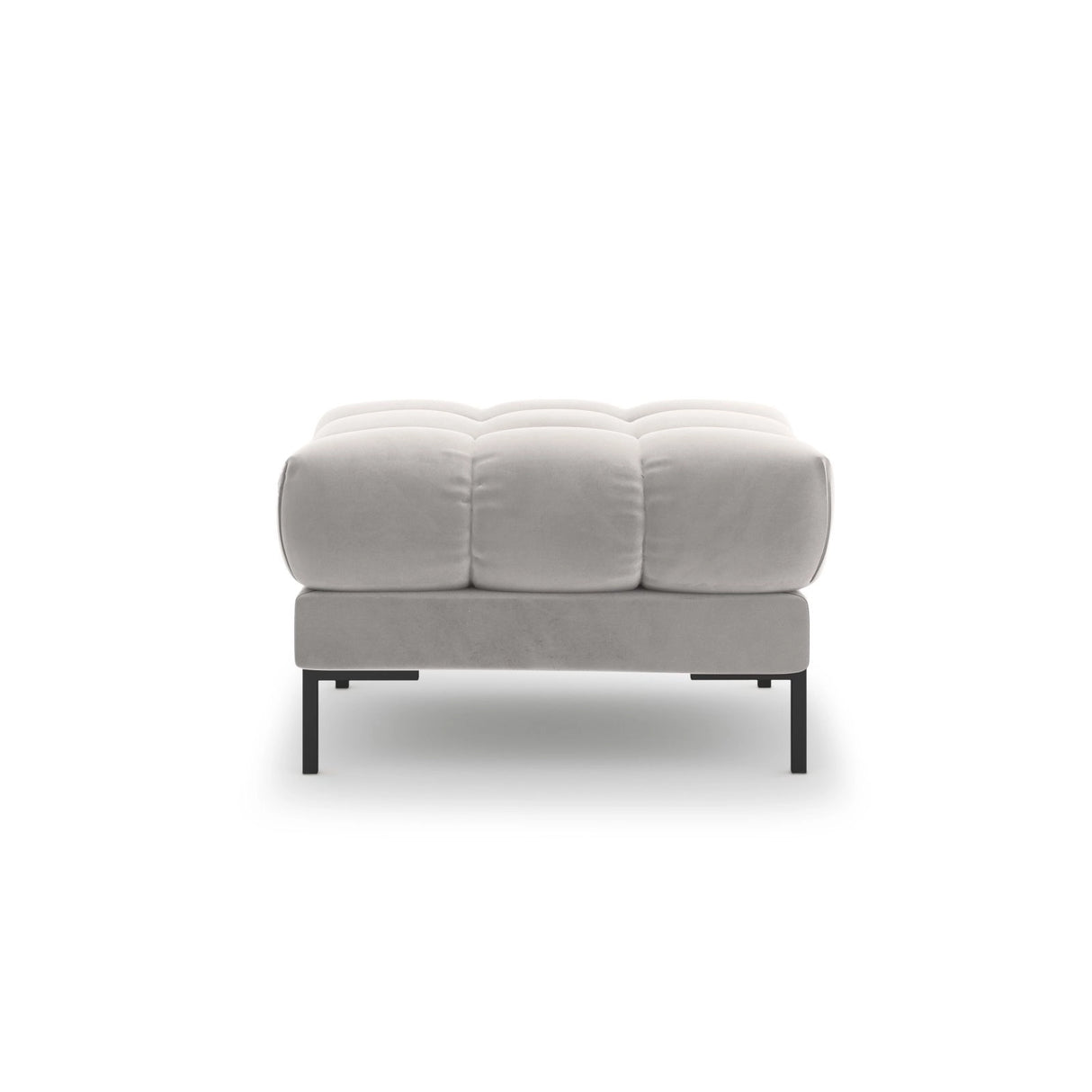 Bali Pouf aus Samt in Silber (Bluvel 03), 60x60x41 cm von Cosmopolitan Design – Bild 4