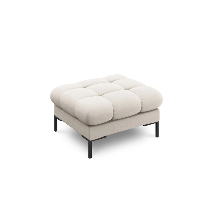 Bali Pouf aus Strukturierter Stoff in Beige (Neve 04), 60x60x41 cm von Cosmopolitan Design – Bild 1