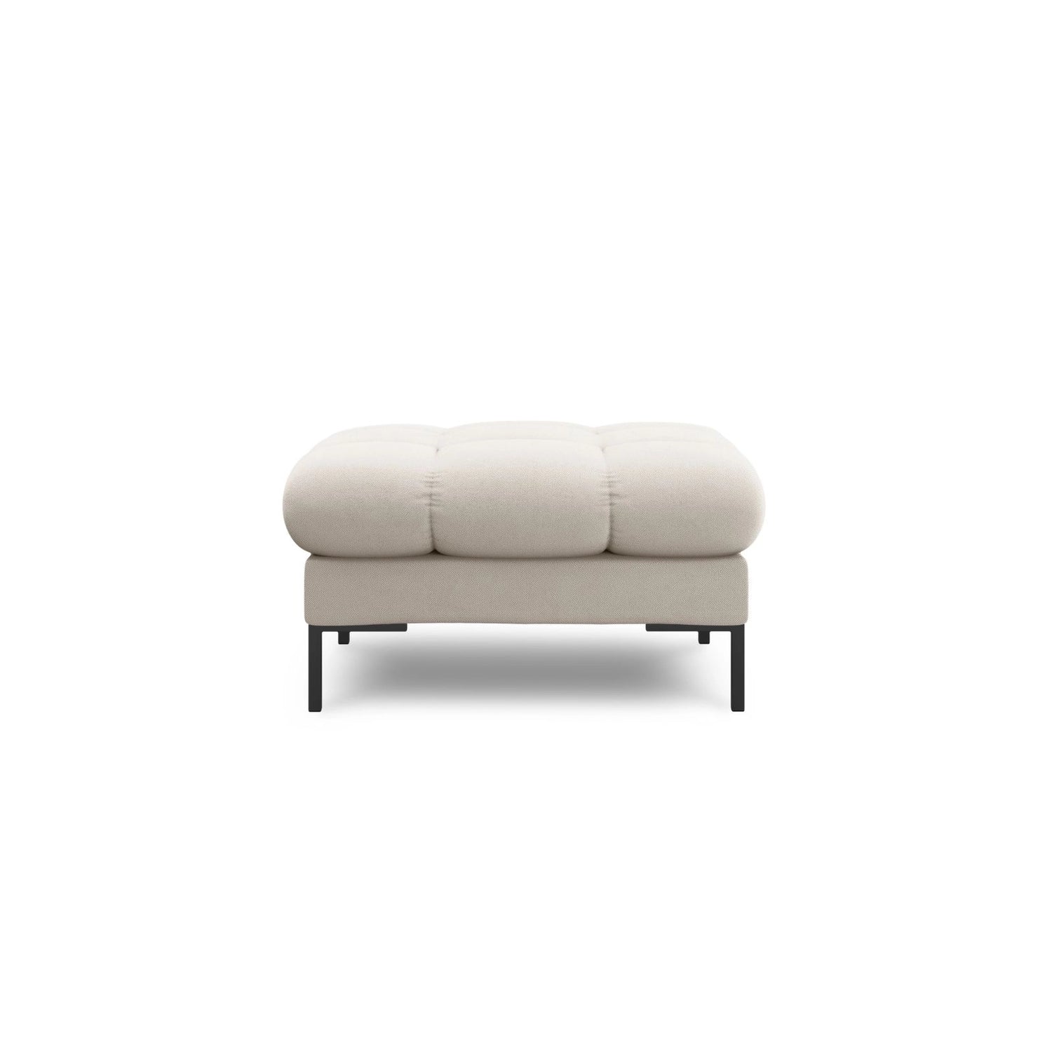 Bali Pouf aus Strukturierter Stoff in Beige (Neve 04), 60x60x41 cm von Cosmopolitan Design – Bild 3