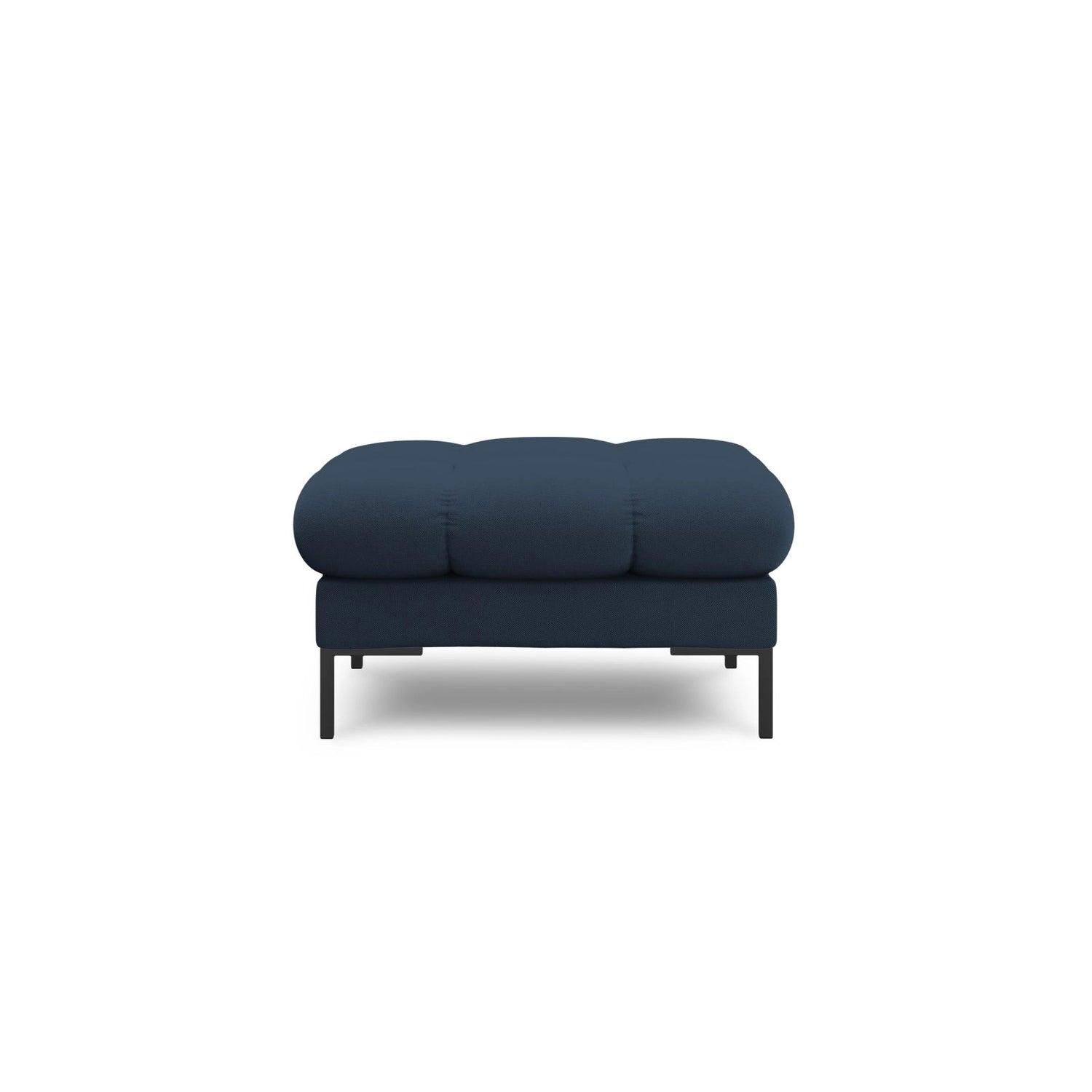 Bali Pouf aus Strukturierter Stoff in Blau (Neve 77), 60x60x41 cm von Cosmopolitan Design – Bild 3