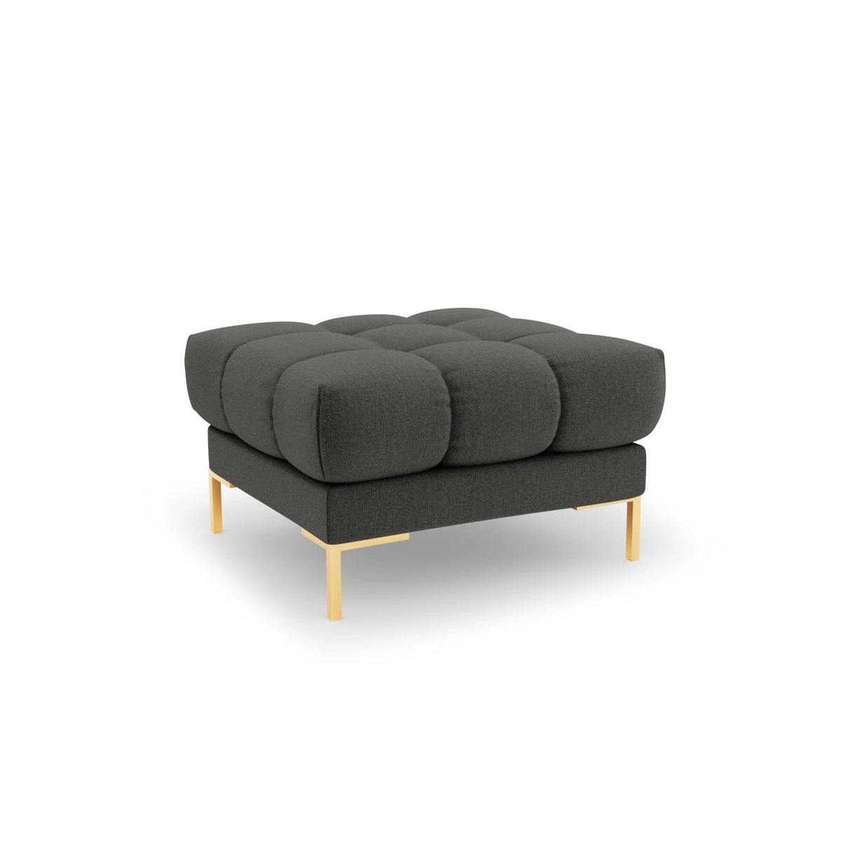 Bali Pouf aus Strukturierter Stoff in Dunkelgrau (Nea 16), 60x60x41 cm von Cosmopolitan Design – Bild 1