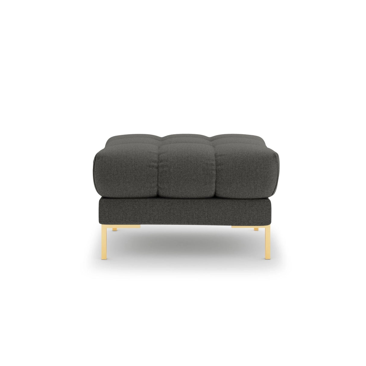 Bali Pouf aus Strukturierter Stoff in Dunkelgrau (Nea 16), 60x60x41 cm von Cosmopolitan Design – Bild 3