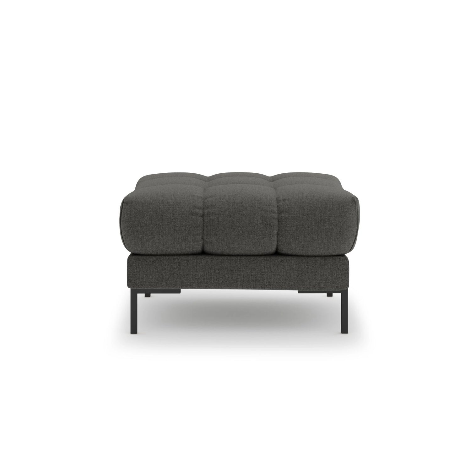 Bali Pouf aus Strukturierter Stoff in Dunkelgrau (Nea 16), 60x60x41 cm von Cosmopolitan Design – Bild 3