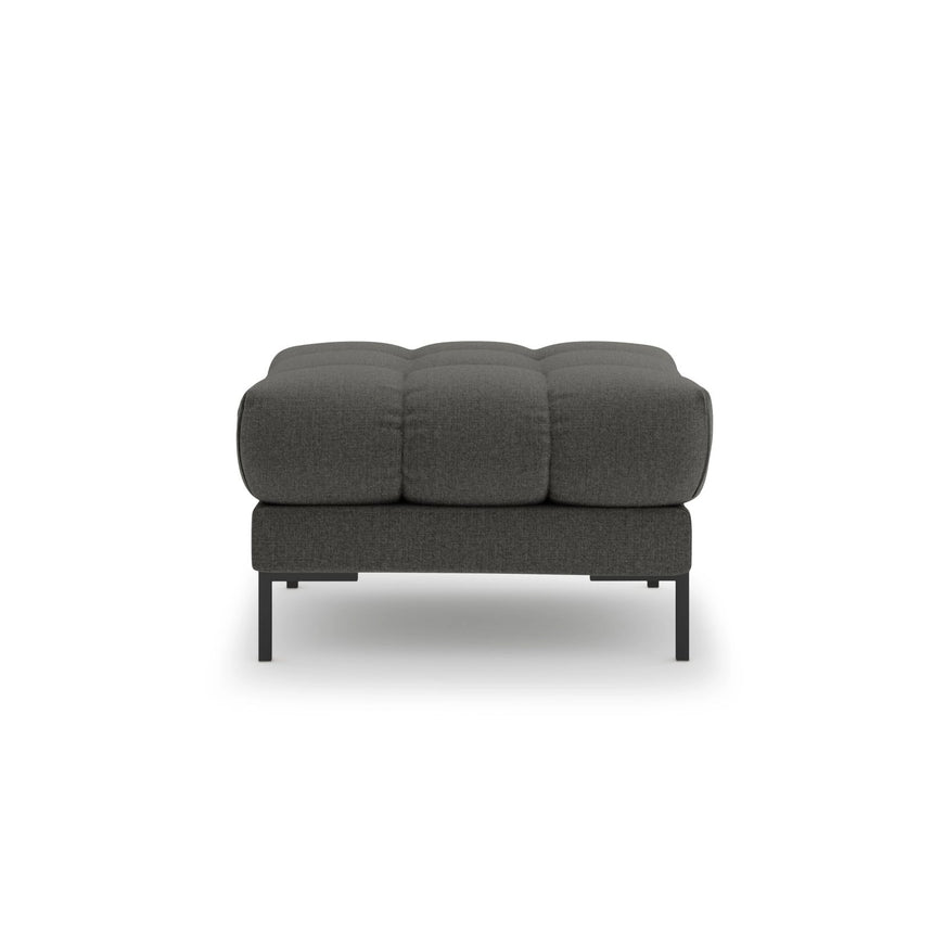 Bali Pouf aus Strukturierter Stoff in Dunkelgrau (Nea 16), 60x60x41 cm von Cosmopolitan Design – Bild 3