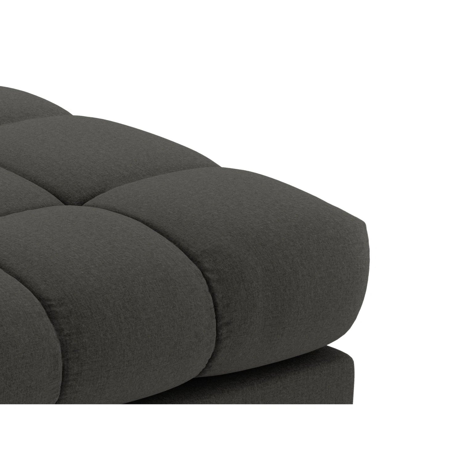 Bali Pouf aus Strukturierter Stoff in Dunkelgrau (Nea 16), 60x60x41 cm von Cosmopolitan Design – Bild 4