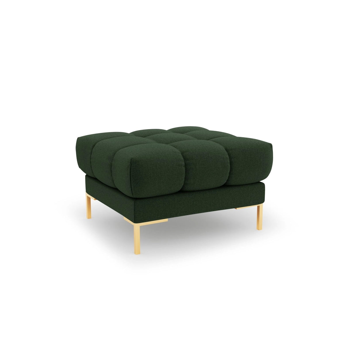 Bali Pouf aus Strukturierter Stoff in Dunkelgrün (Nea 78), 60x60x41 cm von Cosmopolitan Design – Bild 1