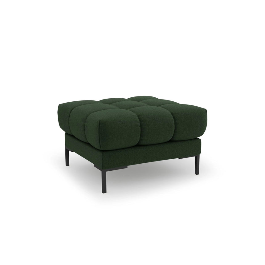Bali Pouf aus Strukturierter Stoff in Dunkelgrün (Nea 78), 60x60x41 cm von Cosmopolitan Design – Bild 1