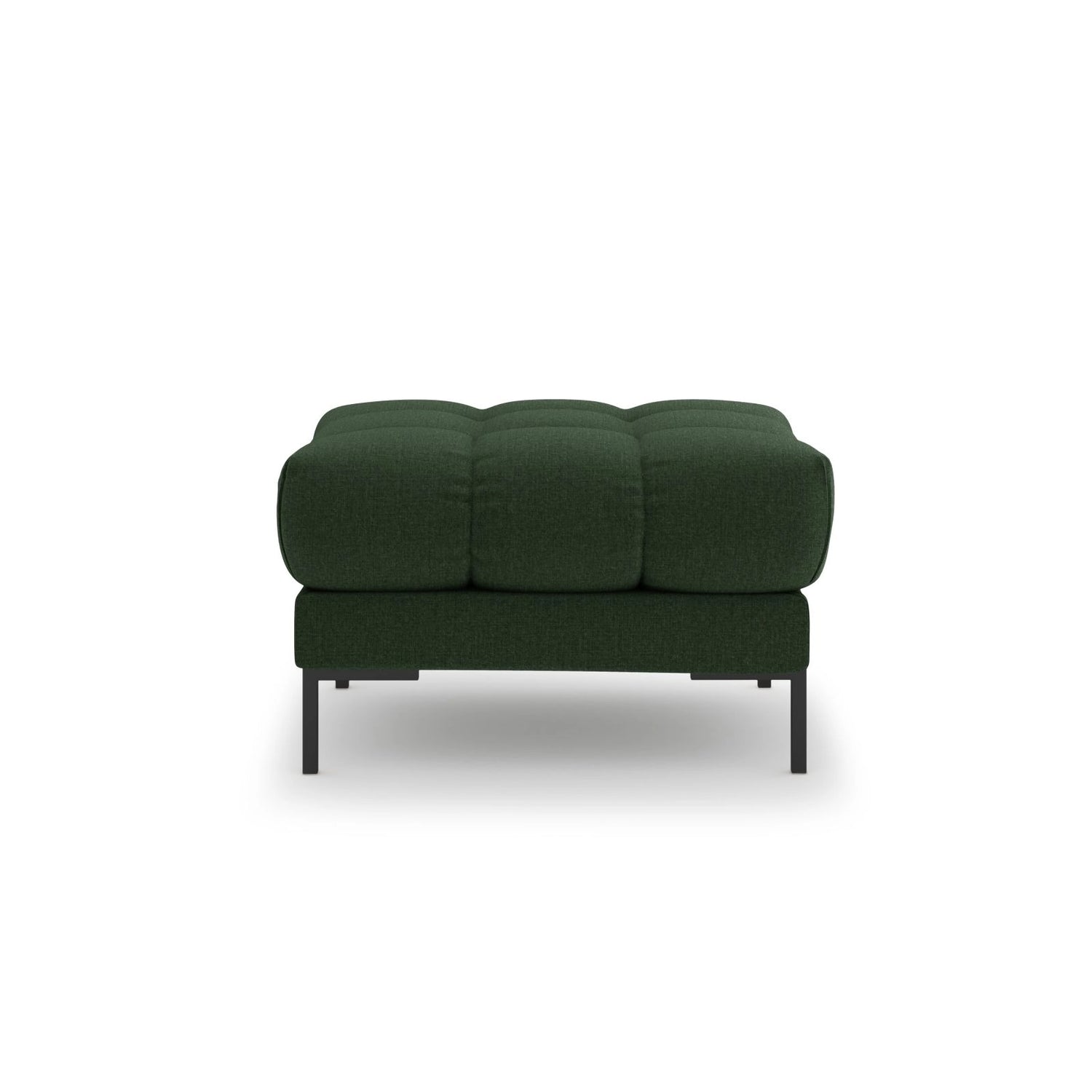 Bali Pouf aus Strukturierter Stoff in Dunkelgrün (Nea 78), 60x60x41 cm von Cosmopolitan Design – Bild 3