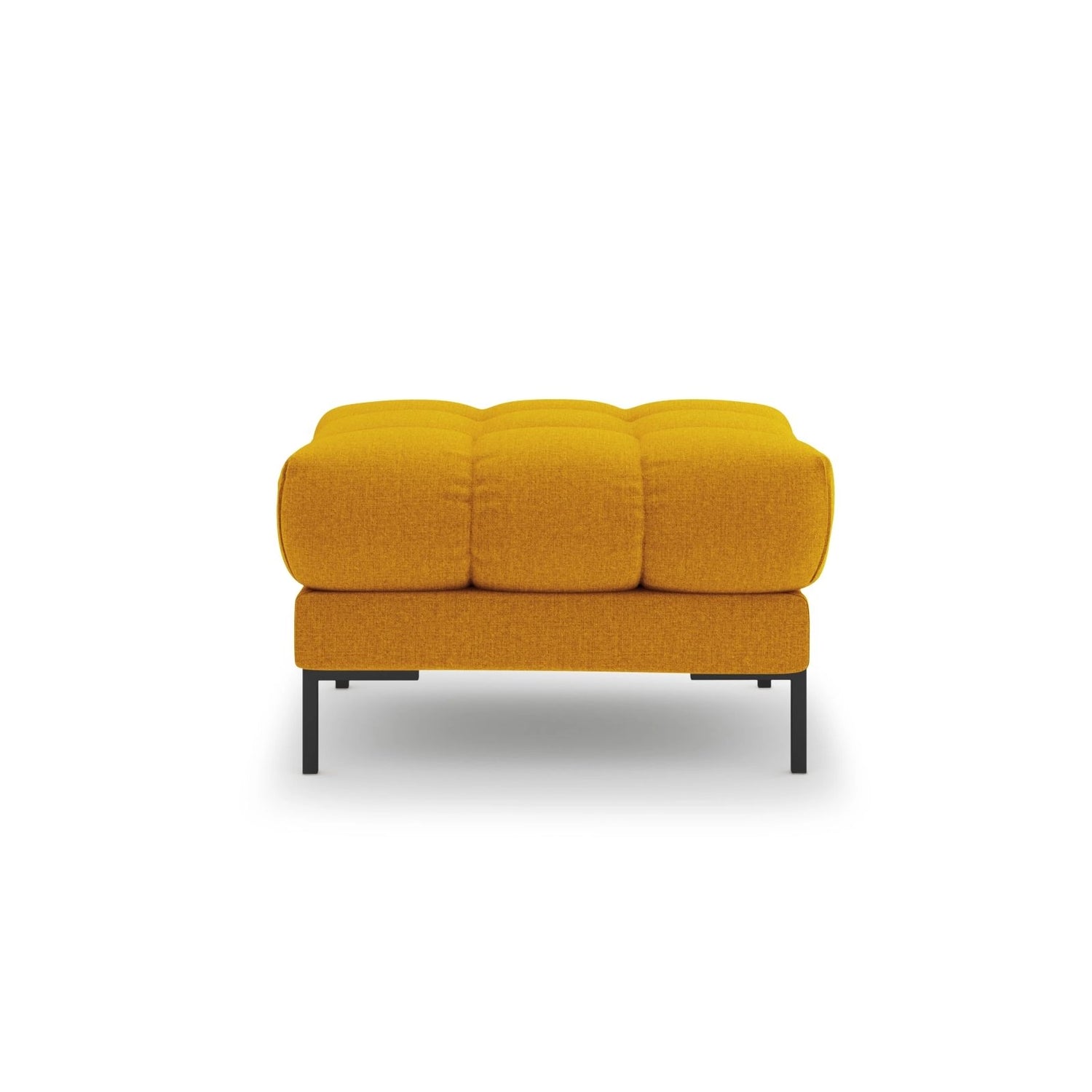 Bali Pouf aus Strukturierter Stoff in Gelb (Nea 66), 60x60x41 cm von Cosmopolitan Design – Bild 3
