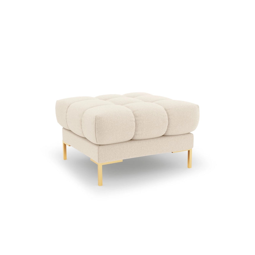 Bali Pouf aus Strukturierter Stoff in Hellbeige (Nea 23), 60x60x41 cm von Cosmopolitan Design – Bild 1