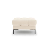 Bali Pouf aus Strukturierter Stoff in Hellbeige (Nea 23), 60x60x41 cm von Cosmopolitan Design – Bild 3