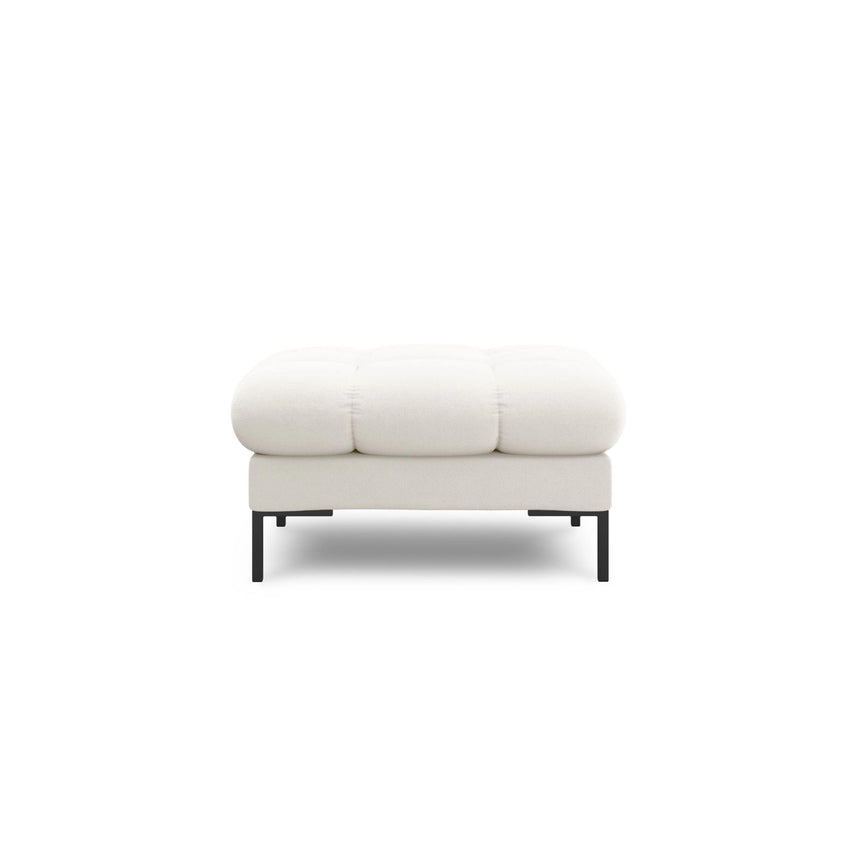 Bali Pouf aus Strukturierter Stoff in Hellbeige (Neve 02), 60x60x41 cm von Cosmopolitan Design – Bild 3