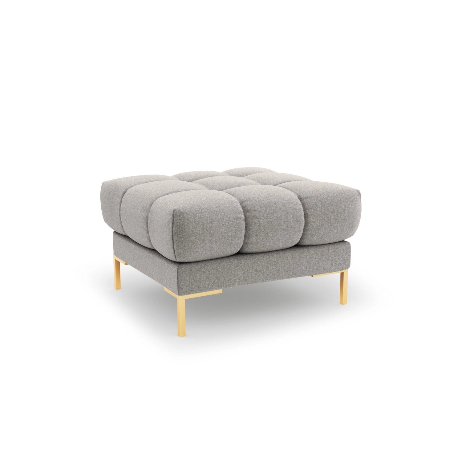 Bali Pouf aus Strukturierter Stoff in Hellgrau (Nea 07), 60x60x41 cm von Cosmopolitan Design – Bild 1