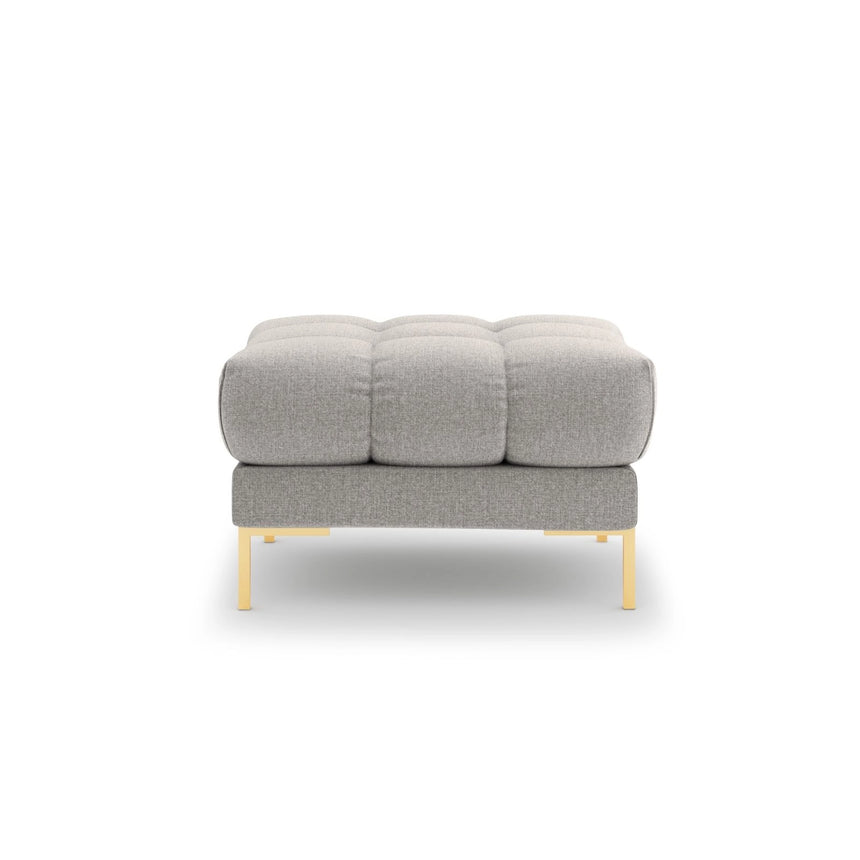 Bali Pouf aus Strukturierter Stoff in Hellgrau (Nea 07), 60x60x41 cm von Cosmopolitan Design – Bild 3