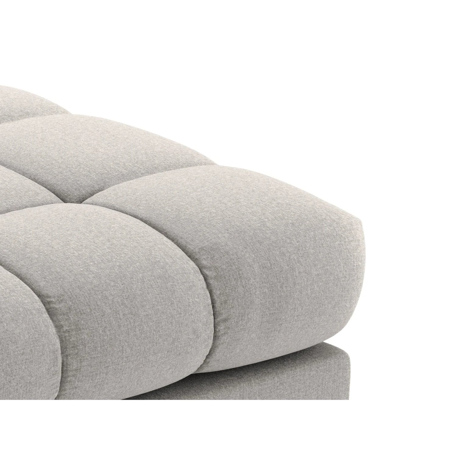 Bali Pouf aus Strukturierter Stoff in Hellgrau (Nea 07), 60x60x41 cm von Cosmopolitan Design – Bild 4