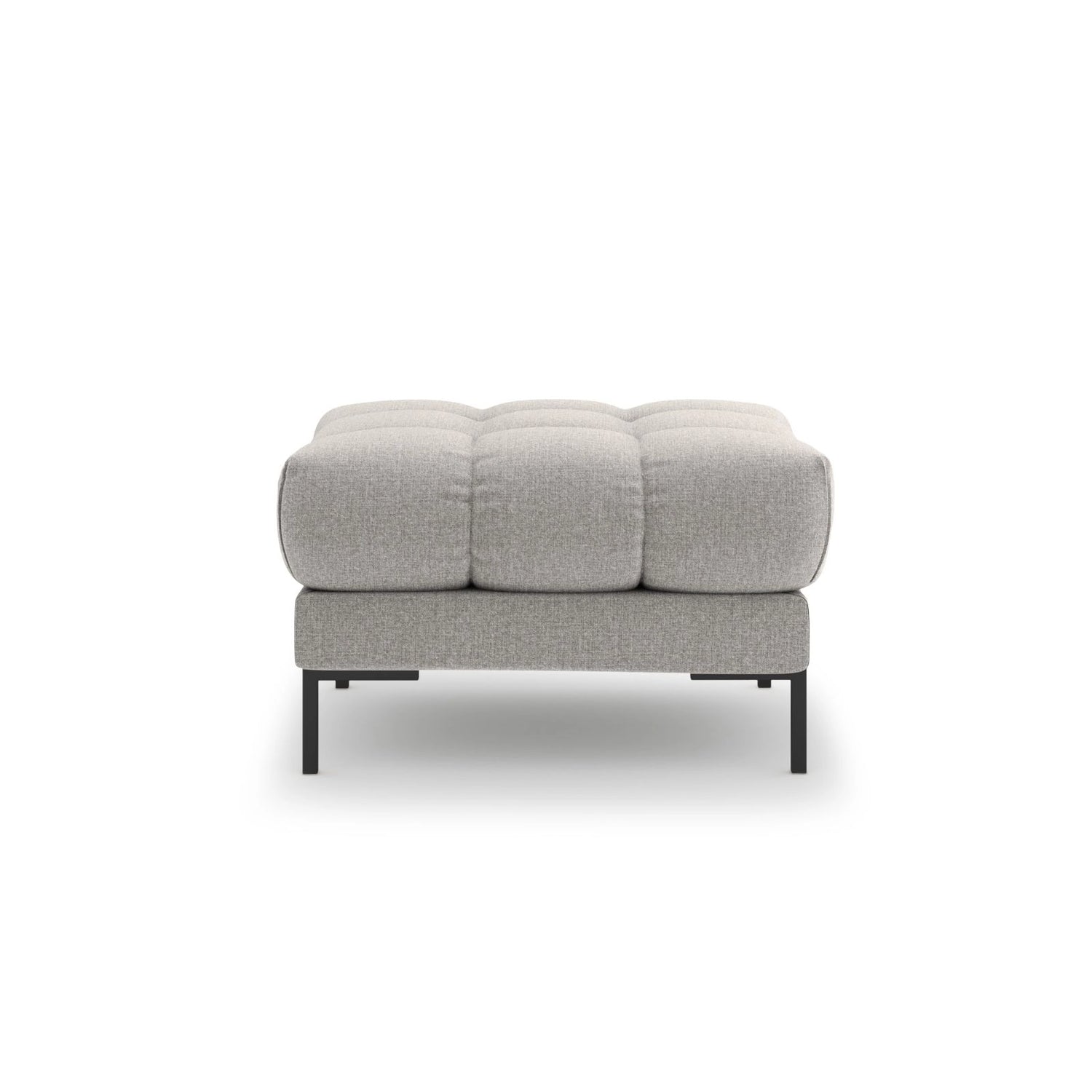 Bali Pouf aus Strukturierter Stoff in Hellgrau (Nea 07), 60x60x41 cm von Cosmopolitan Design – Bild 3