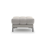 Bali Pouf aus Strukturierter Stoff in Hellgrau (Nea 07), 60x60x41 cm von Cosmopolitan Design – Bild 3