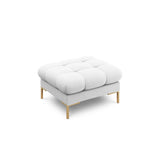 Bali Pouf aus Strukturierter Stoff in Hellgrau (Neve 80), 60x60x41 cm von Cosmopolitan Design – Bild 1