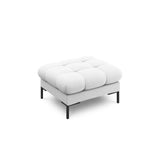 Bali Pouf aus Strukturierter Stoff in Hellgrau (Neve 80), 60x60x41 cm von Cosmopolitan Design – Bild 1