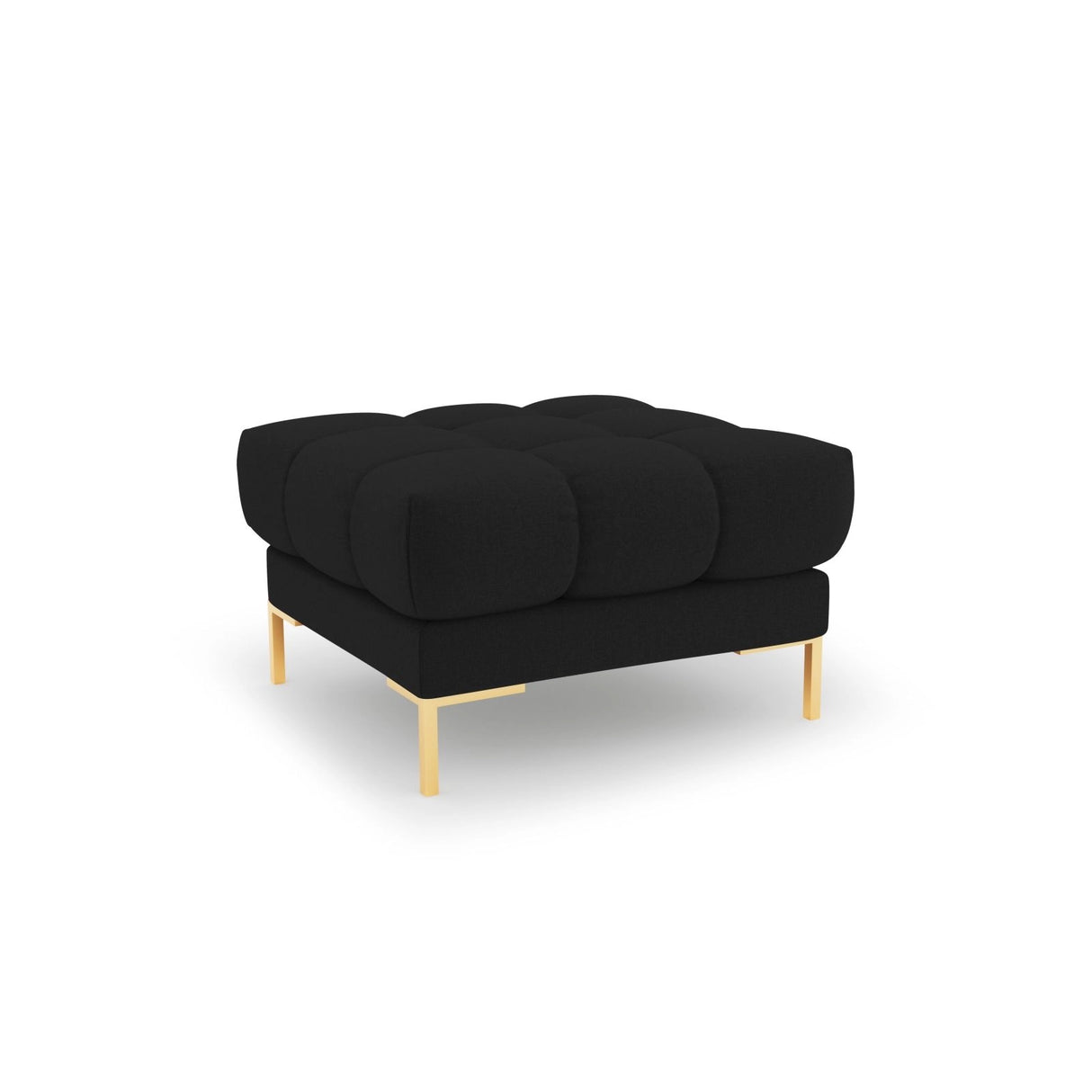 Bali Pouf aus Strukturierter Stoff in Schwarz (Nea 19), 60x60x41 cm von Cosmopolitan Design – Bild 1