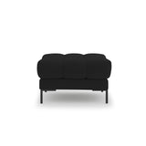 Bali Pouf aus Strukturierter Stoff in Schwarz (Nea 19), 60x60x41 cm von Cosmopolitan Design – Bild 3