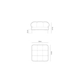 Bali Pouf aus Strukturstoff, 60x60x41 cm von Cosmopolitan Design – Bild 2