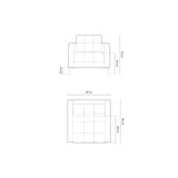 Bali Sessel aus Samt, 87x96x75 cm von Cosmopolitan Design – Bild 3