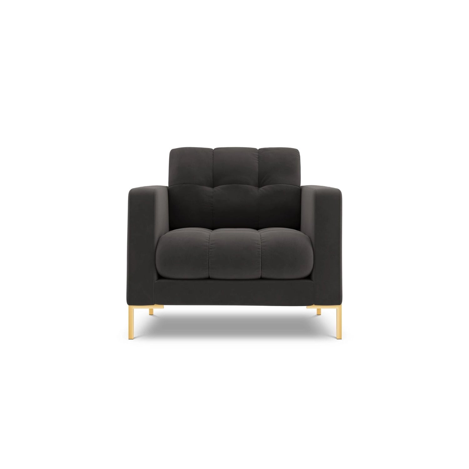 Bali Sessel aus Samt in Dunkelgrau (Bluvel 18), 87x96x75 cm von Cosmopolitan Design – Bild 1