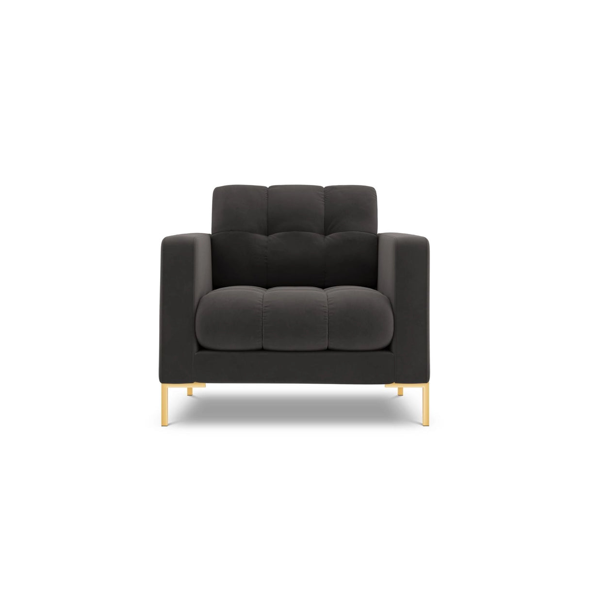 Bali Sessel aus Samt in Dunkelgrau (Bluvel 18), 87x96x75 cm von Cosmopolitan Design – Bild 1