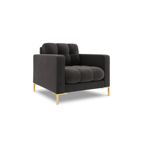 Bali Sessel aus Samt in Dunkelgrau (Bluvel 18), 87x96x75 cm von Cosmopolitan Design – Bild 4