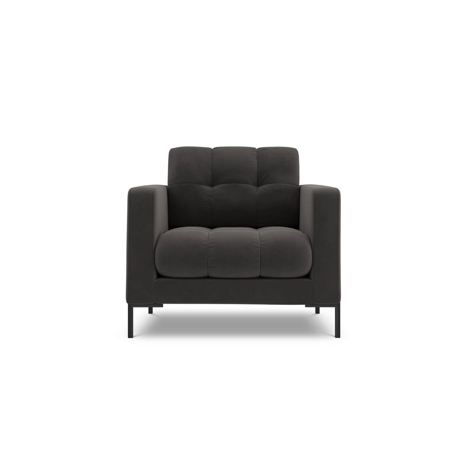 Bali Sessel aus Samt in Dunkelgrau (Bluvel 18), 87x96x75 cm von Cosmopolitan Design – Bild 1