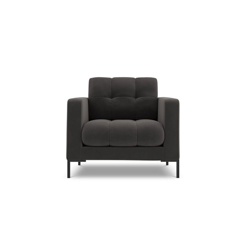 Bali Sessel aus Samt in Dunkelgrau (Bluvel 18), 87x96x75 cm von Cosmopolitan Design – Bild 1