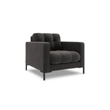 Bali Sessel aus Samt in Dunkelgrau (Bluvel 18), 87x96x75 cm von Cosmopolitan Design – Bild 4