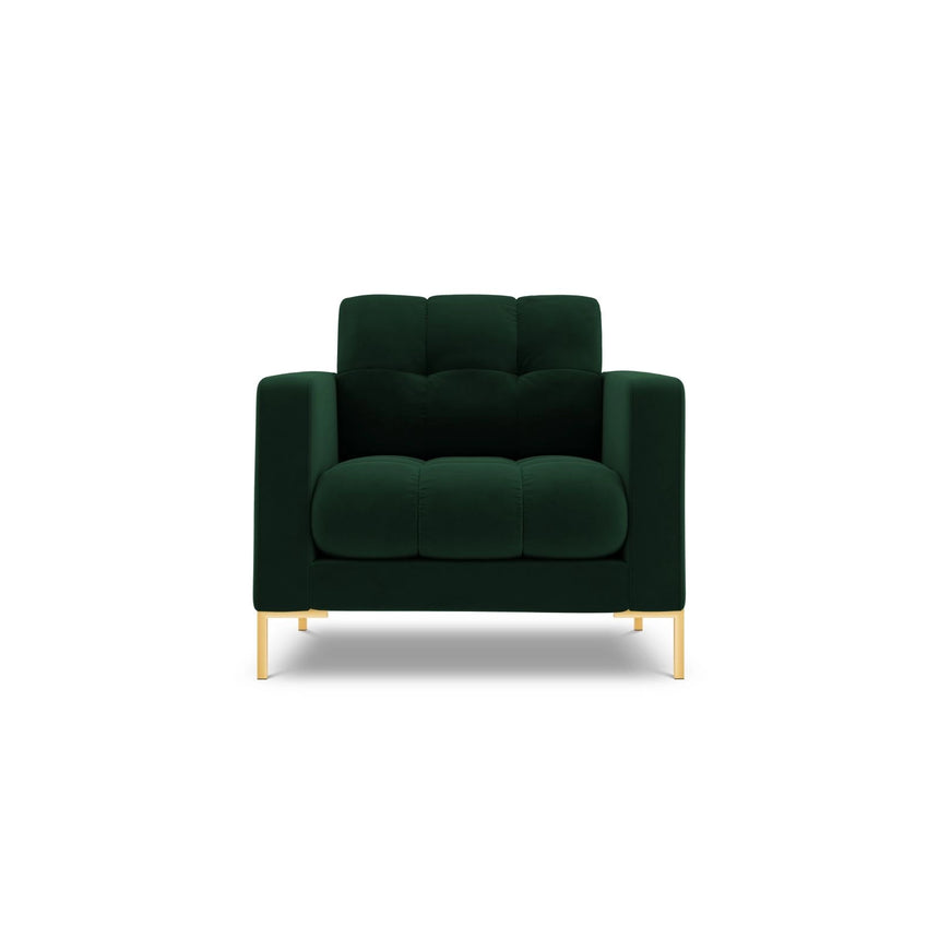 Bali Sessel aus Samt in Flaschengrün (Bluvel 78), 87x96x75 cm von Cosmopolitan Design – Bild 1
