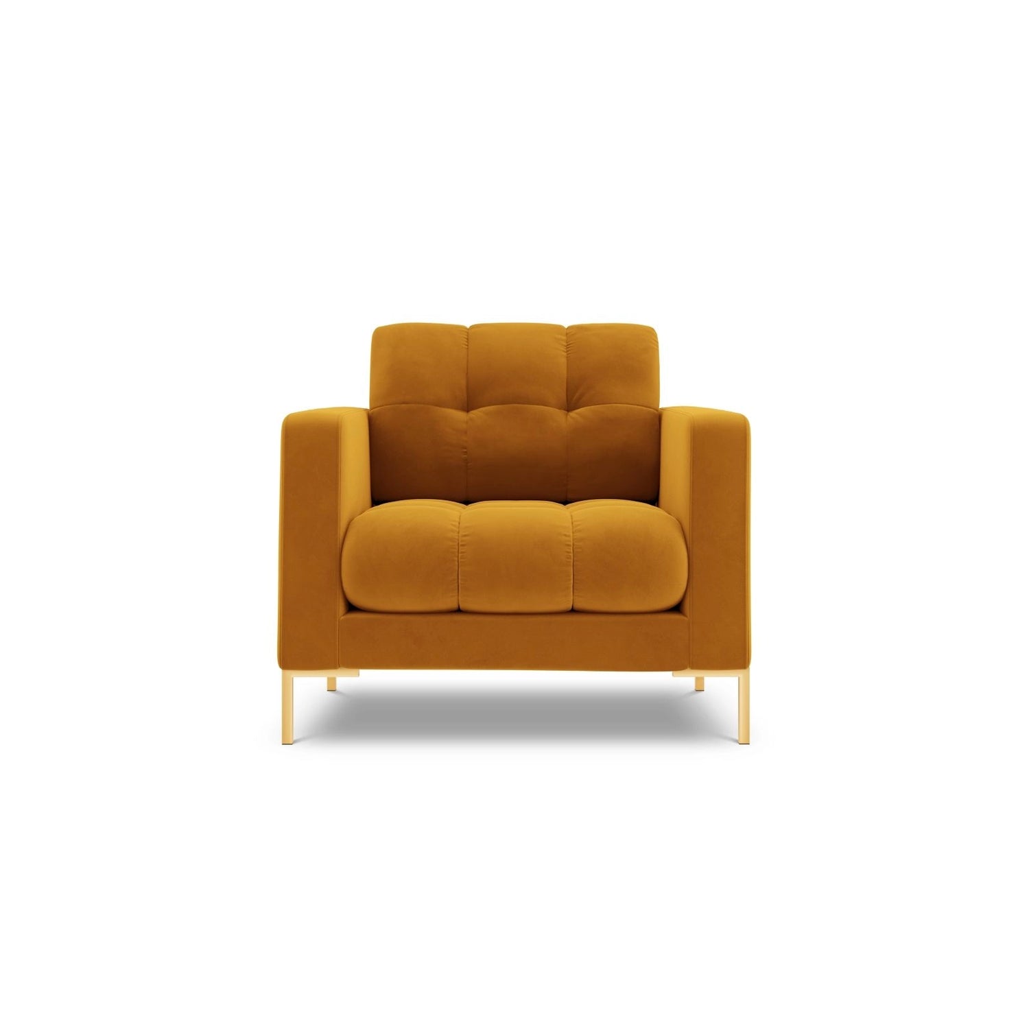 Bali Sessel aus Samt in Gelb (Bluvel 68), 87x96x75 cm von Cosmopolitan Design – Bild 1