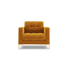 Bali Sessel aus Samt in Gelb (Bluvel 68), 87x96x75 cm von Cosmopolitan Design – Bild 1