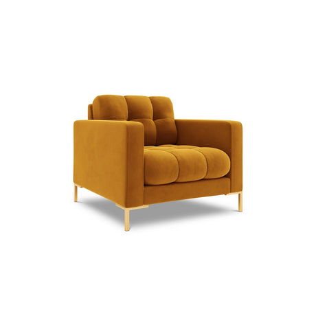 Bali Sessel aus Samt in Gelb (Bluvel 68), 87x96x75 cm von Cosmopolitan Design – Bild 4