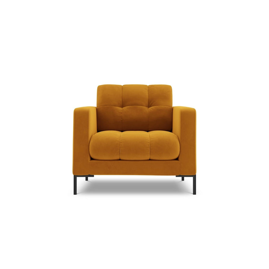 Bali Sessel aus Samt in Gelb (Bluvel 68), 87x96x75 cm von Cosmopolitan Design – Bild 1