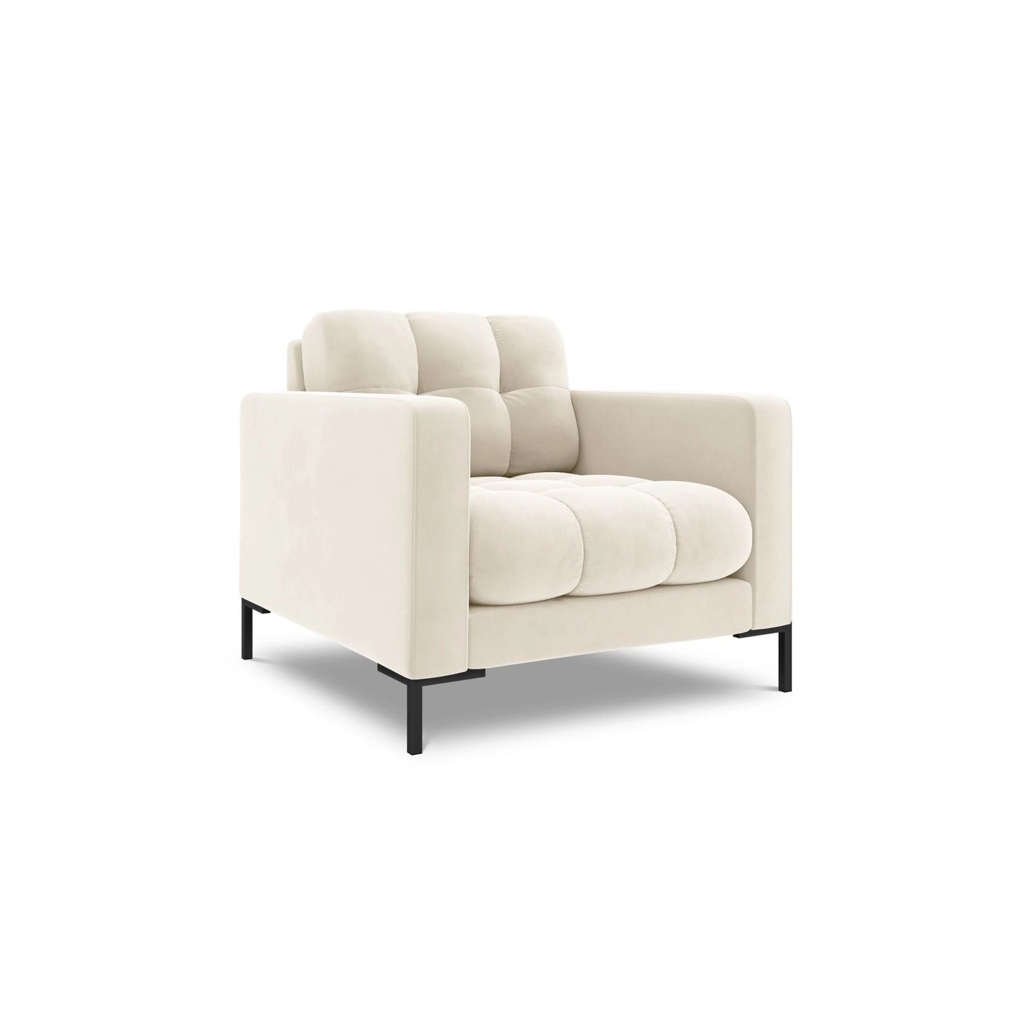 Bali Sessel aus Samt in Hellbeige (Bluvel 22), 87x96x75 cm von Cosmopolitan Design – Bild 4