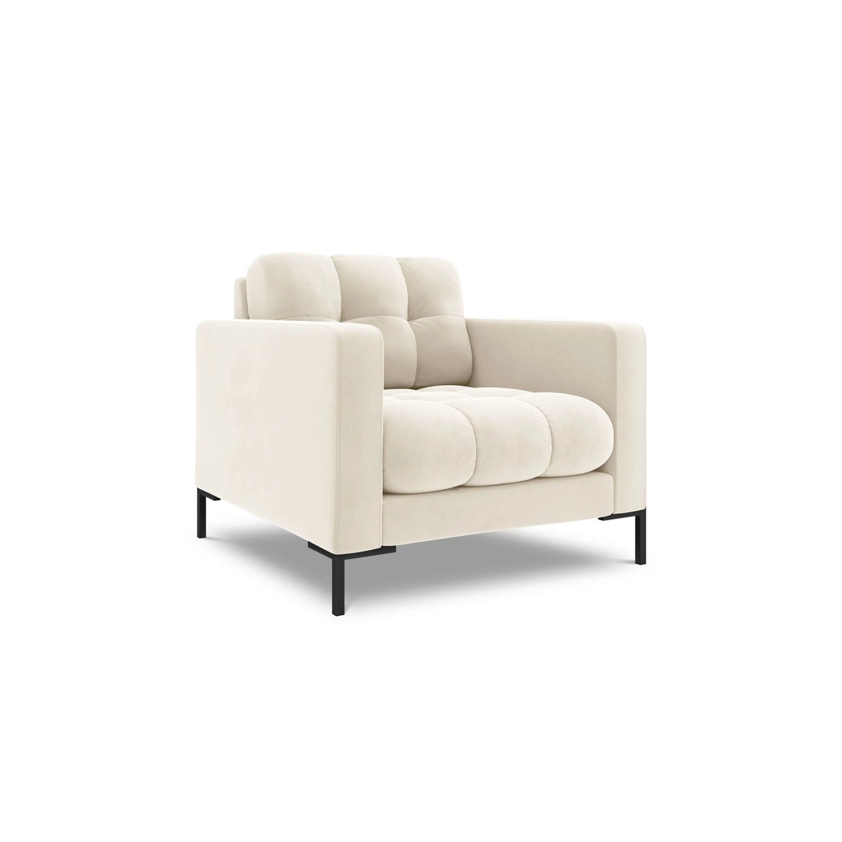 Bali Sessel aus Samt in Hellbeige (Bluvel 22), 87x96x75 cm von Cosmopolitan Design – Bild 4