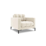 Bali Sessel aus Samt in Hellbeige (Bluvel 22), 87x96x75 cm von Cosmopolitan Design – Bild 4