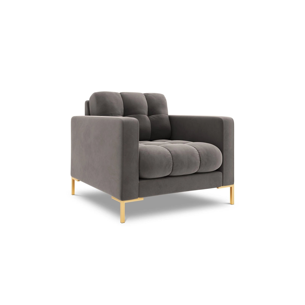 Bali Sessel aus Samt in Hellgrau (Bluvel 13), 87x96x75 cm von Cosmopolitan Design – Bild 4