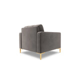 Bali Sessel aus Samt in Hellgrau (Bluvel 13), 87x96x75 cm von Cosmopolitan Design – Bild 5