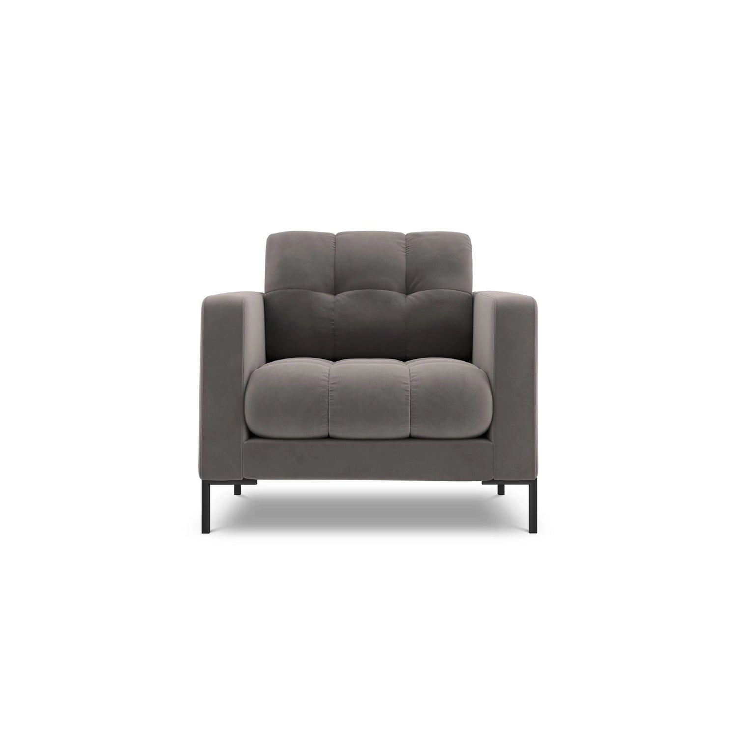 Bali Sessel aus Samt in Hellgrau (Bluvel 13), 87x96x75 cm von Cosmopolitan Design – Bild 1